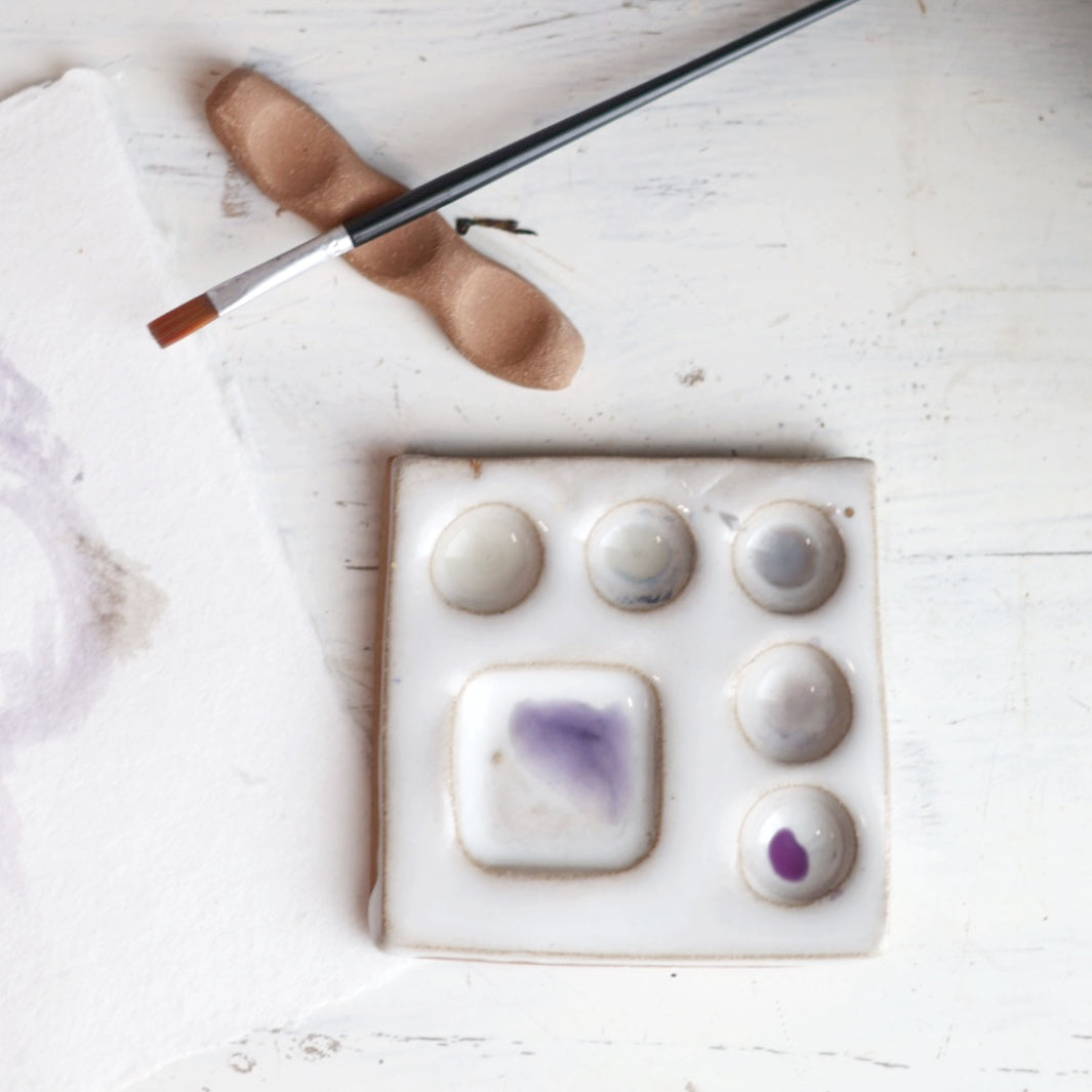 Watercolor Paint Palette in White | 7 Size & Shape Options
