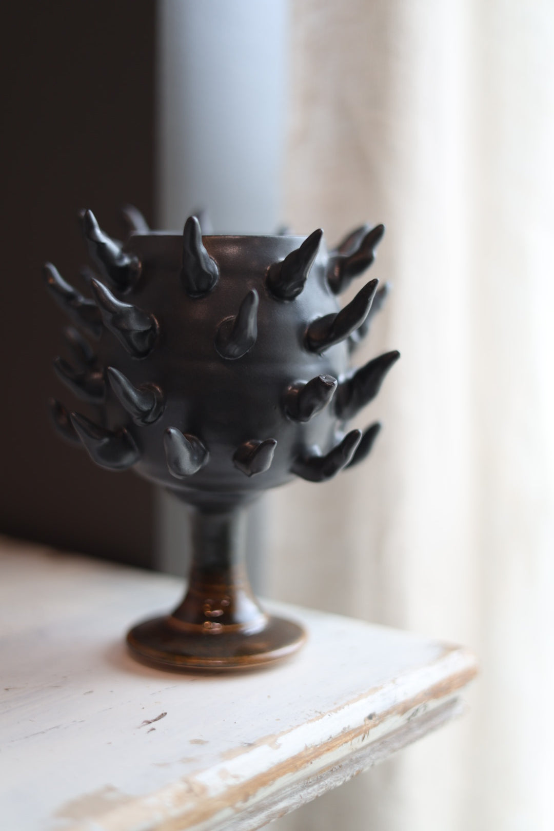 Black Chaos Goblet 001 | Handmade Pottery