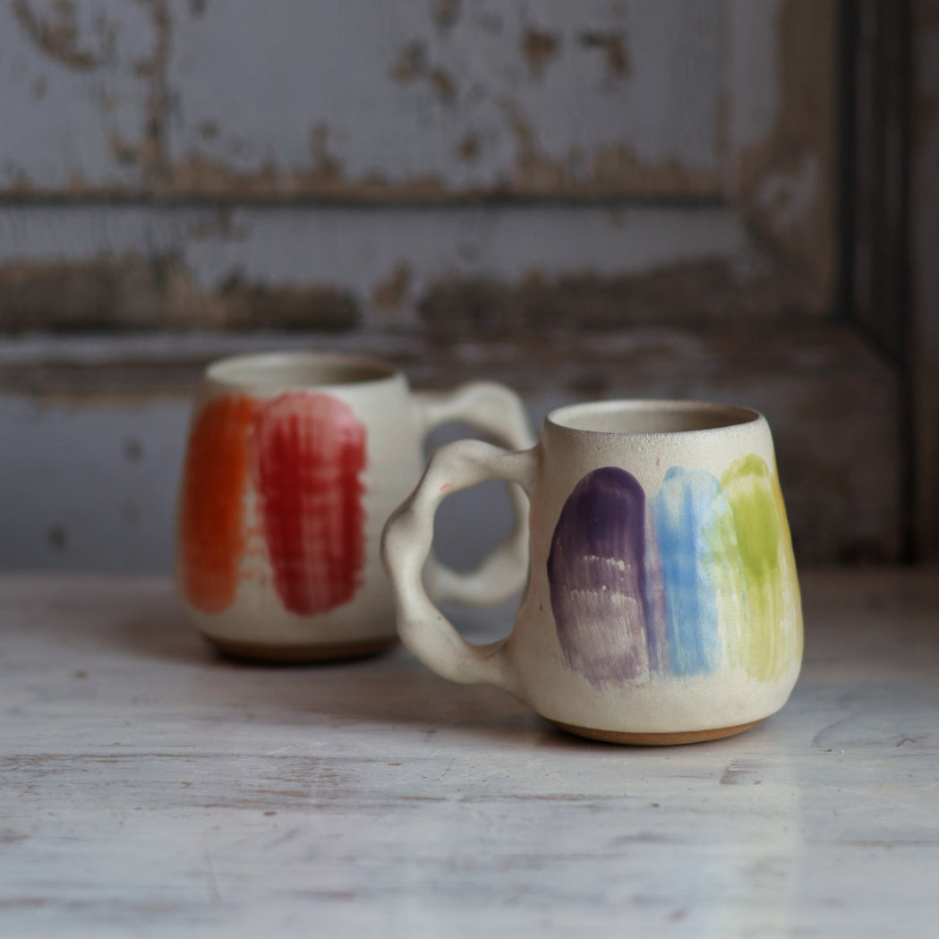 Rainbow Celebration Mug in Cream
