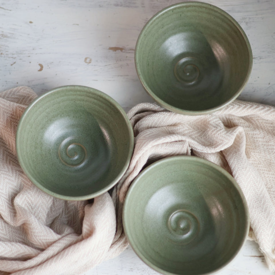 Ice Cream Bowl in Sage Green