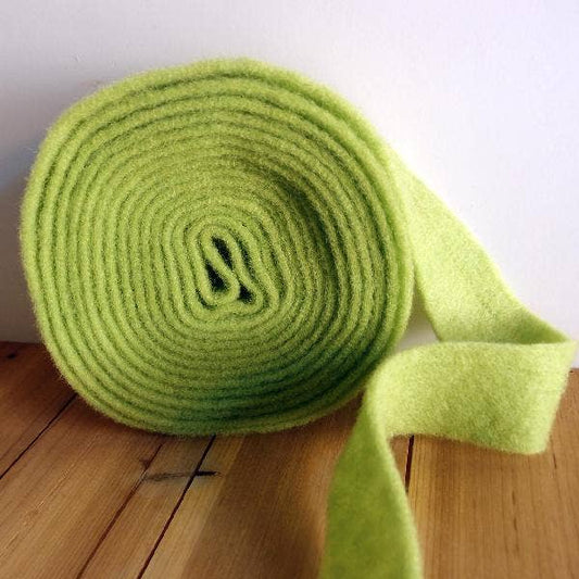 100% Pure Wool Felt Ribbon - Light Green: 2" x 5 1/2 yards