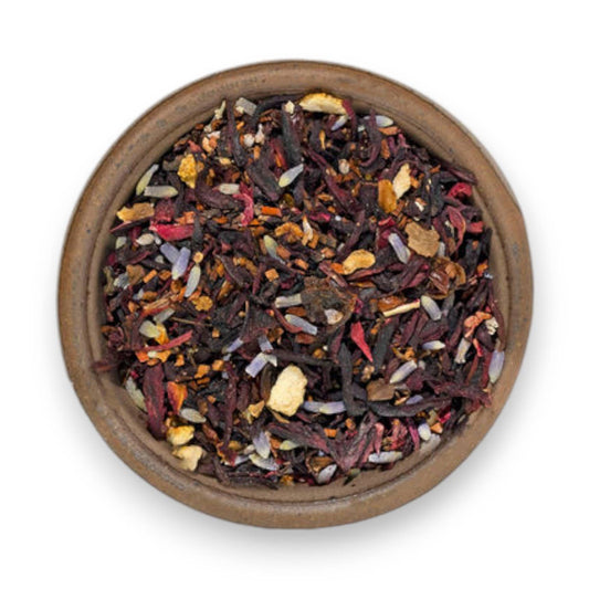 Hibiscus Lavender Herbal Tea - Premium Loose Leaf Decaf