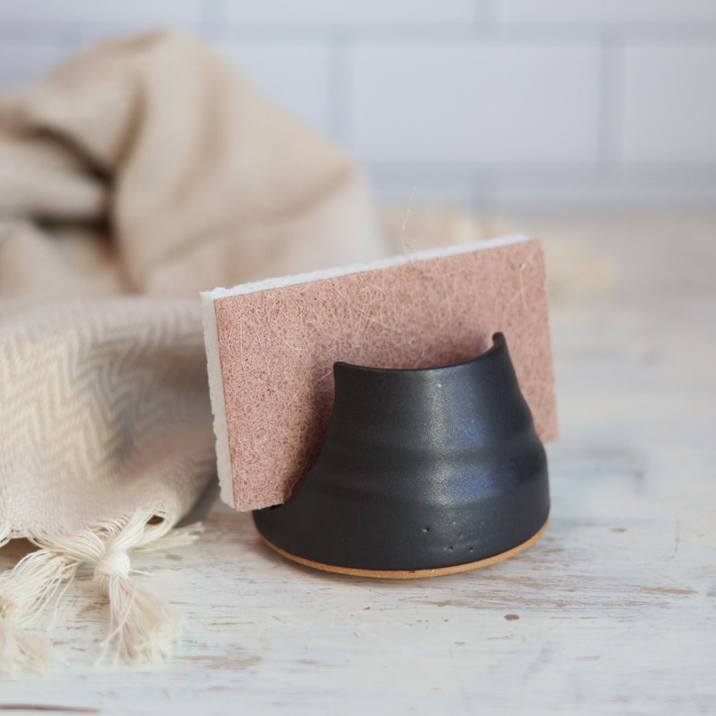 Sponge Holder in White, Black or Cream