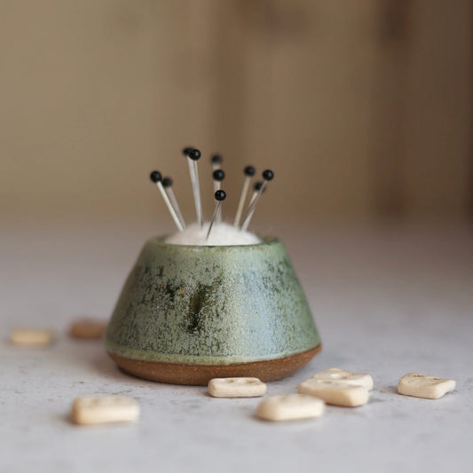 Minimalist Mini Pin Cushion in Moss Green