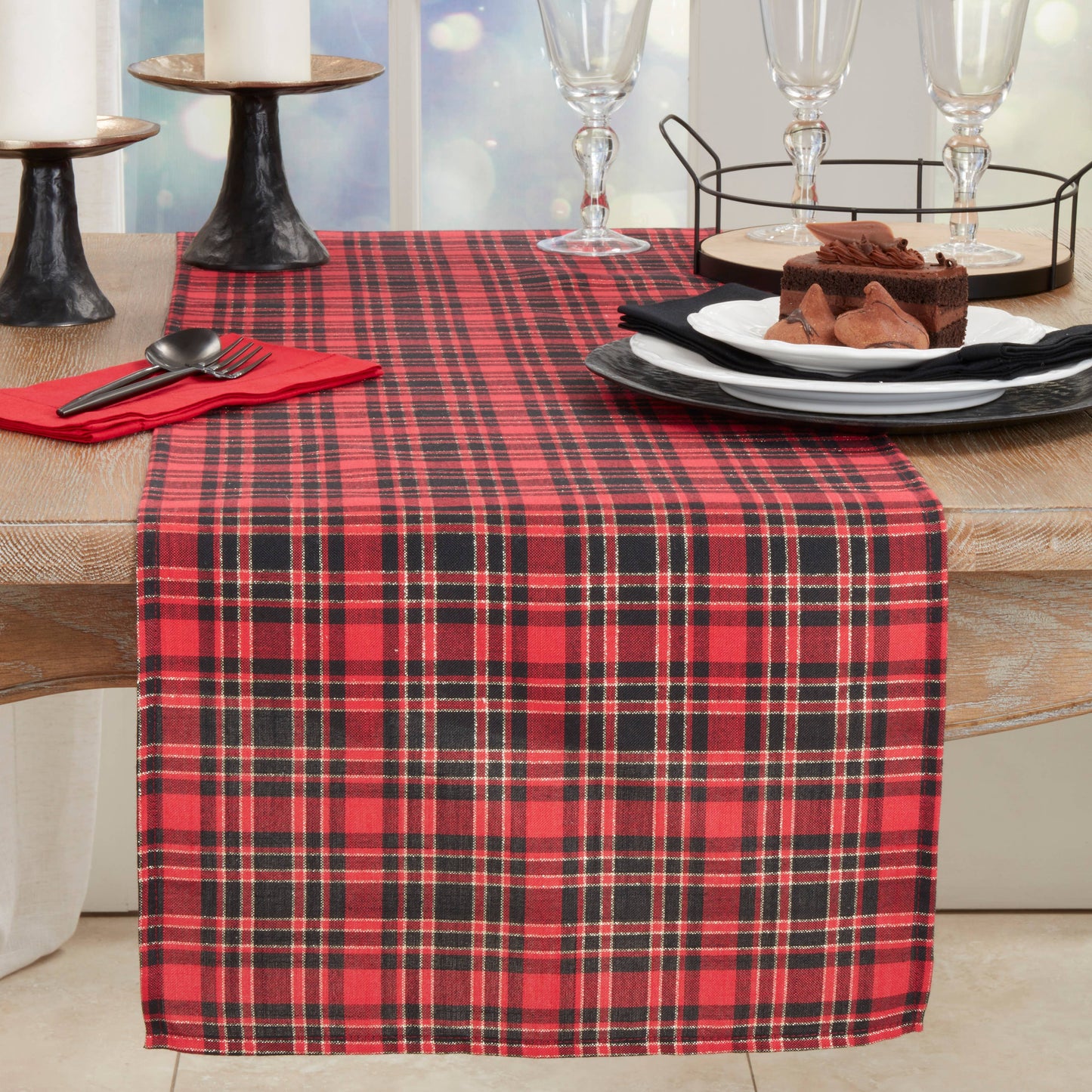 Plaid Design Table Runner