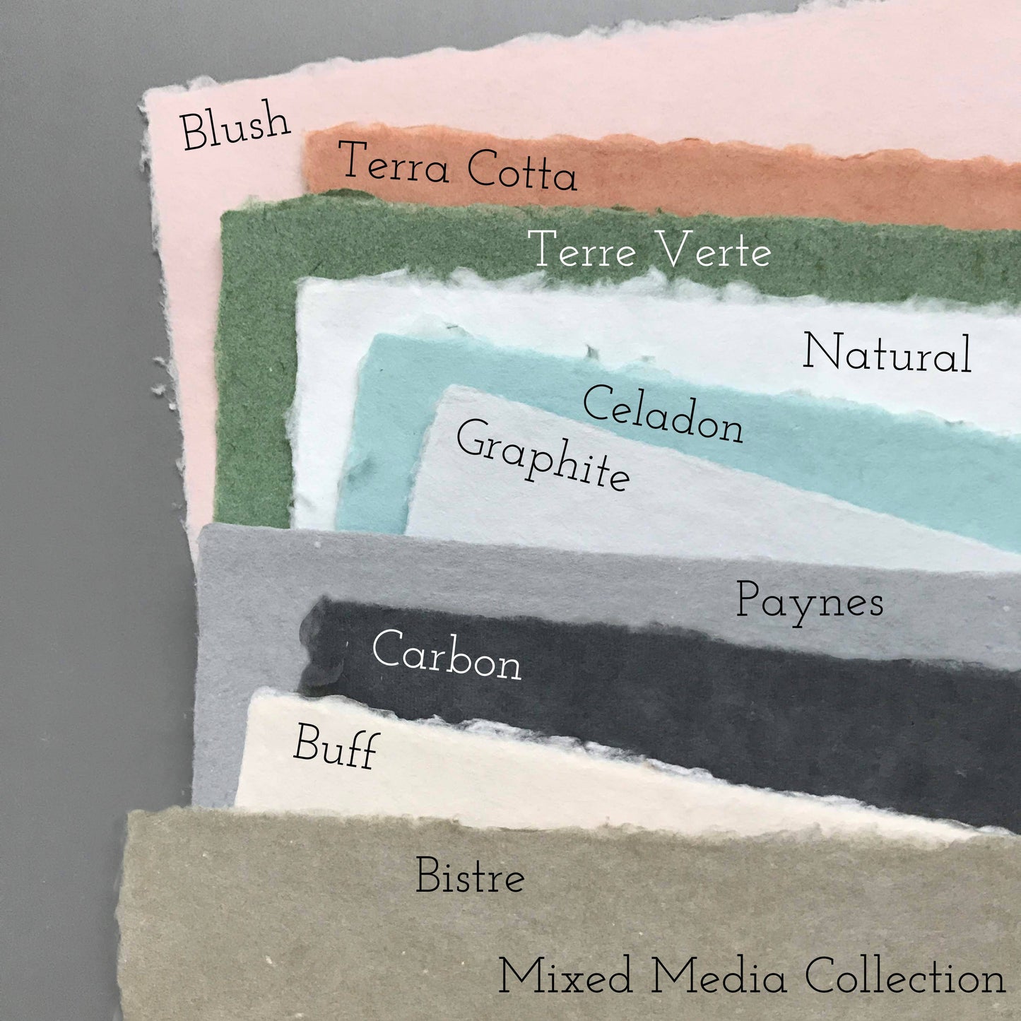 Handmade Paper Sheet Set in 5x7: Natural - soft white