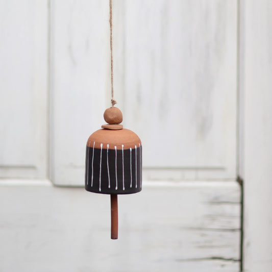 Small Pinstripe Bell in Black