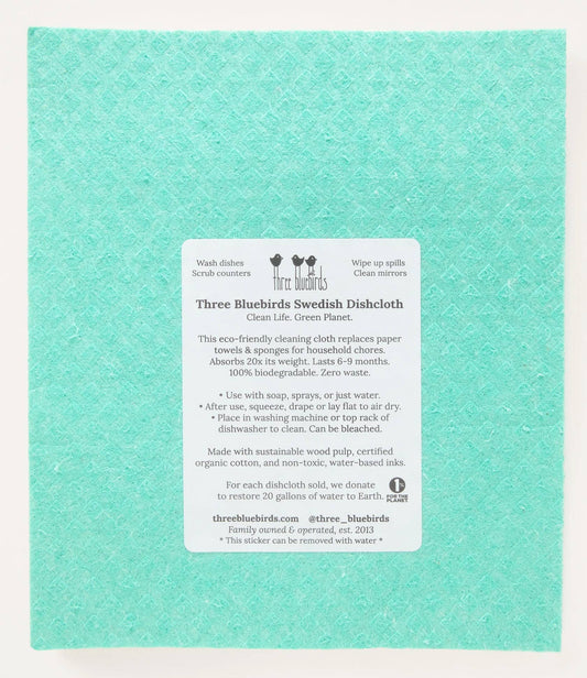 Bow Wow on Green Swedish Dishcloth