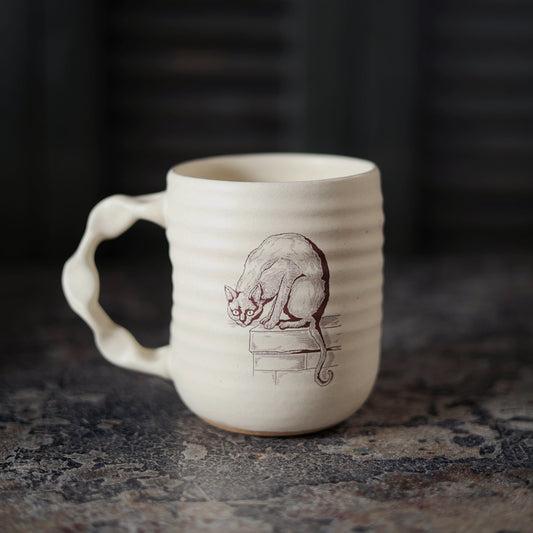 Jumbo Companion Mug in Cream | Slow Dark Feline