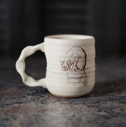 Companion Mug in Cream | Slow Dark Feline