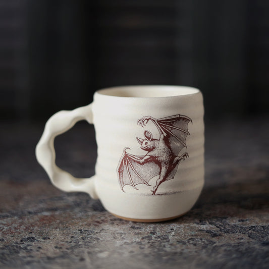 Companion Mug in Cream | Slow Dark Bat