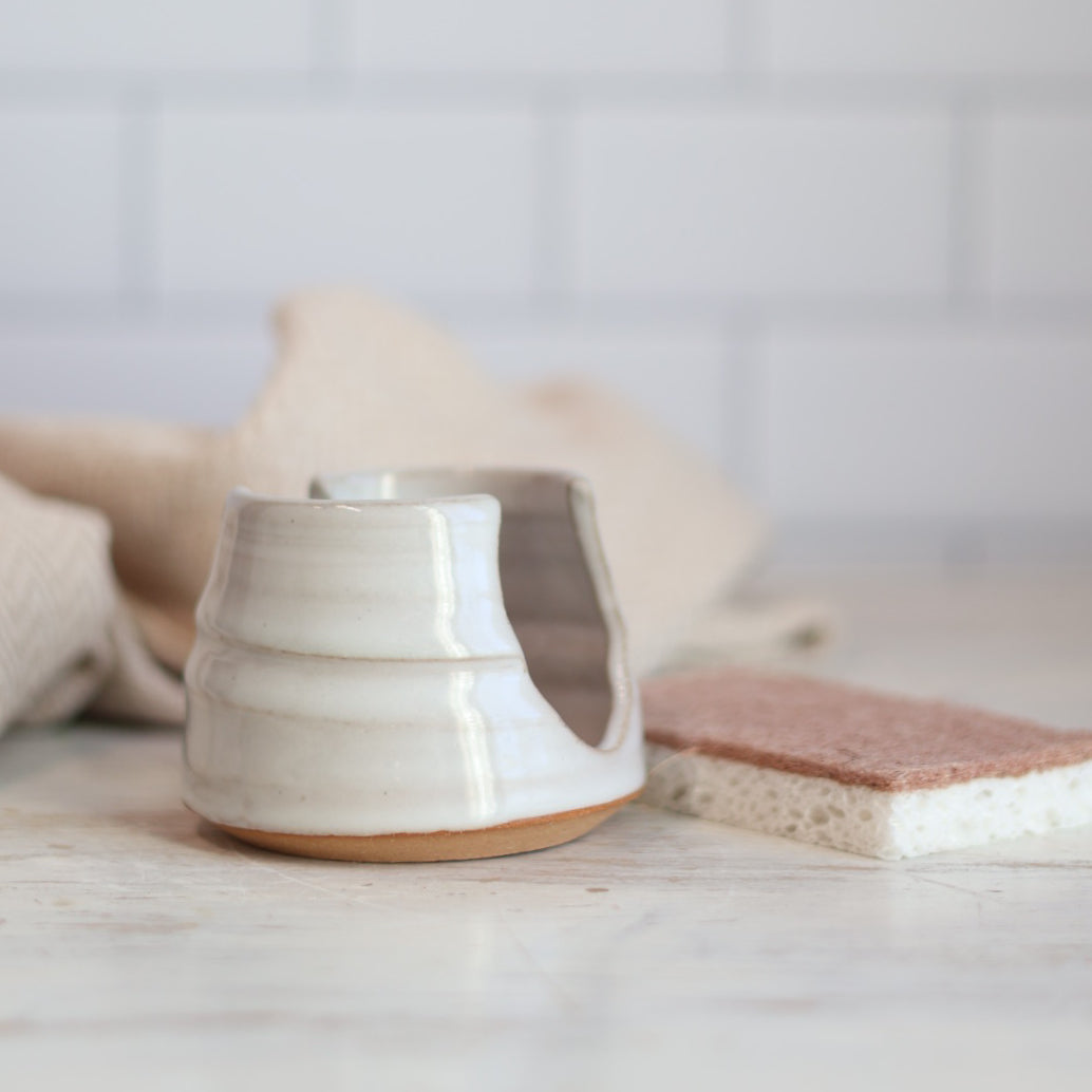 Sponge Holder in White, Black or Cream