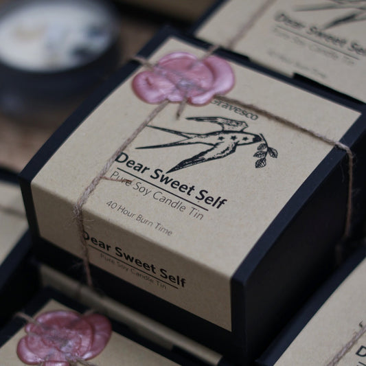 Dear Sweet Self Candle in Rose Garden