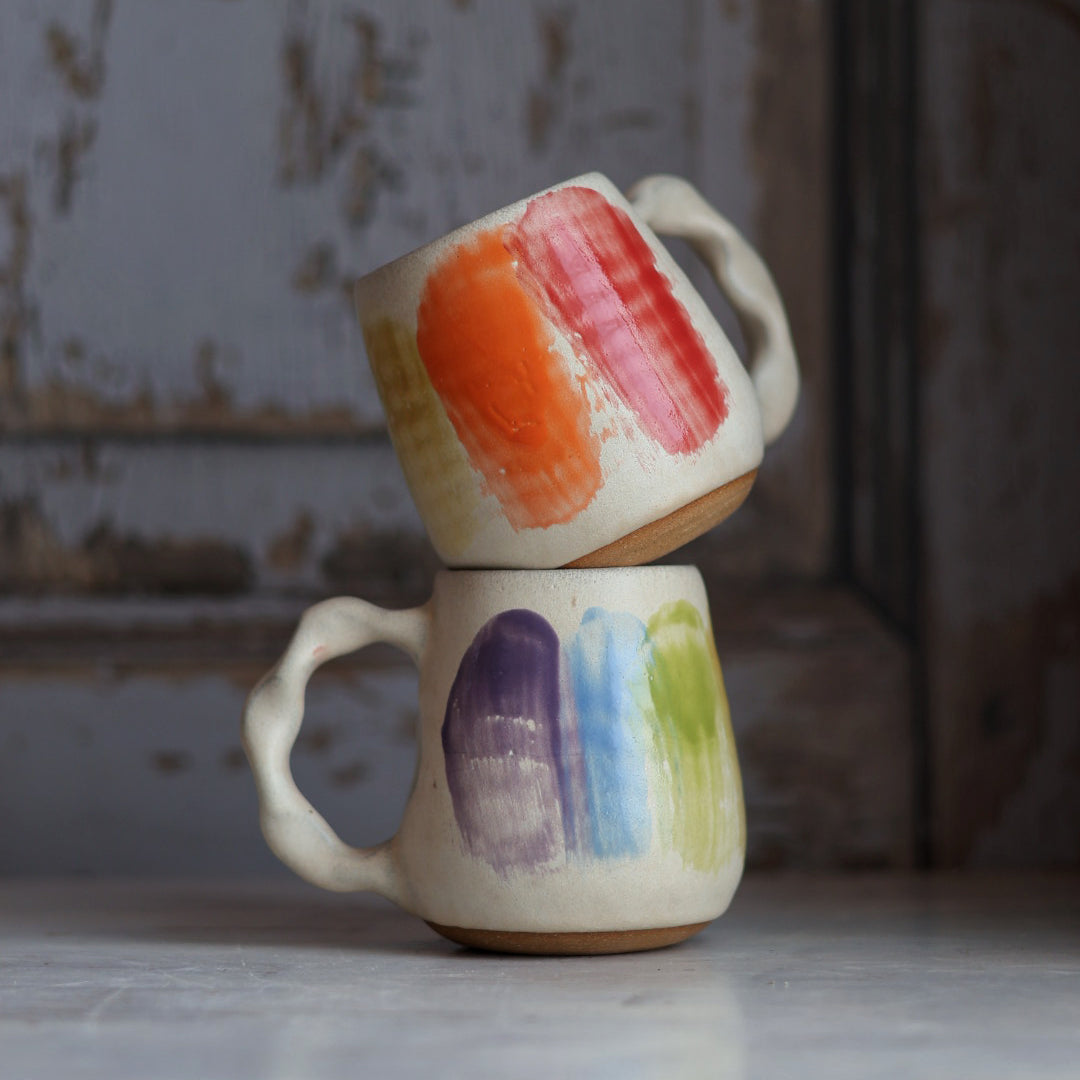 Rainbow Celebration Mug in Cream