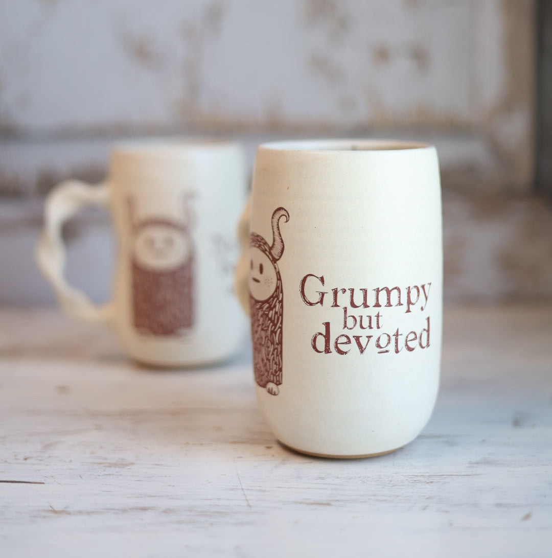 Grumpy but Devoted Jumbo Mug
