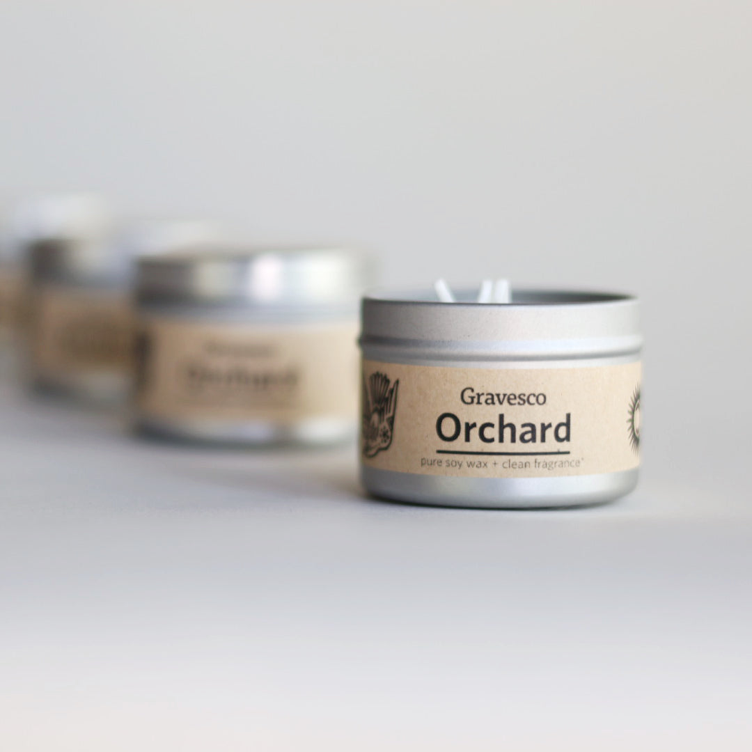 Gravesco Pure Soy Candle Tin Small| Orchard