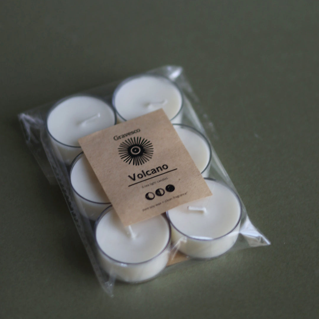 Tea Light Candle - Set of 6 Pure Soy Wax