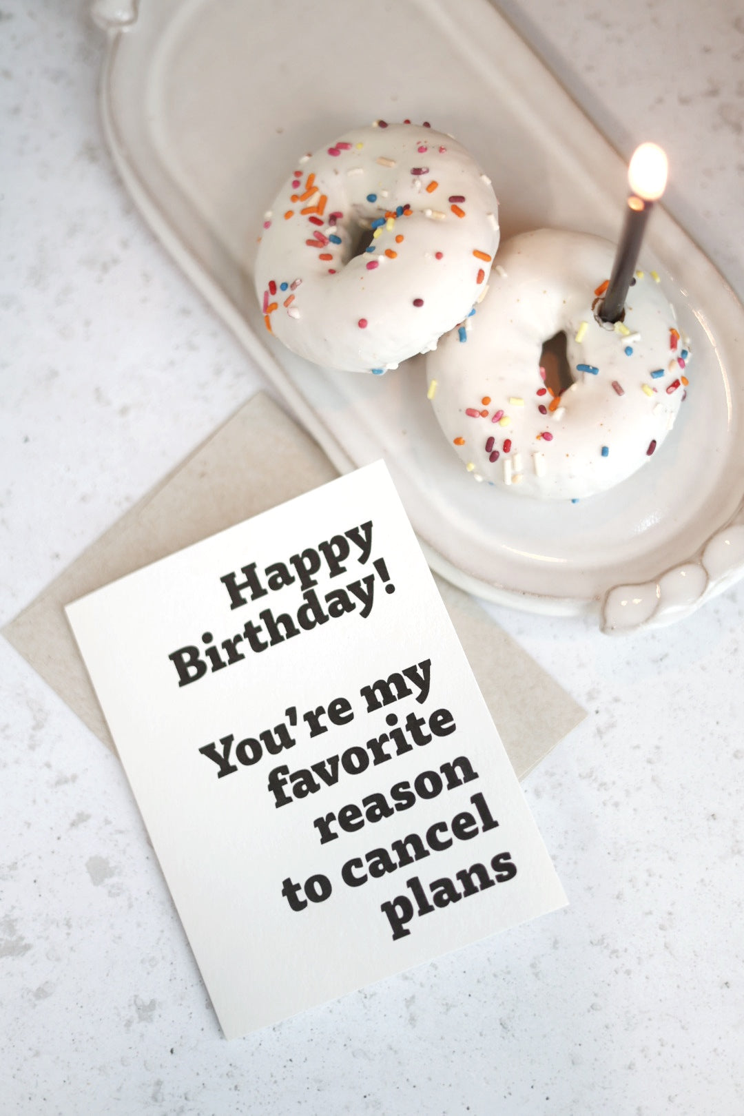 Happy Birthday You're my favorite reason to cancel plans | Greeting card by Gravesco