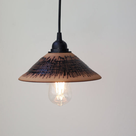 Handmade Ceramic Illuminated Pendant Light #0107