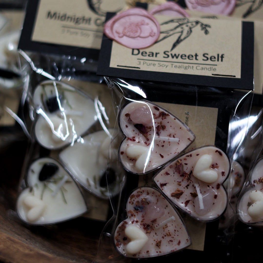 Dear Sweet Self Candle in Rose Garden