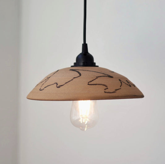 Handmade Ceramic Illuminated Pendant Light #0104