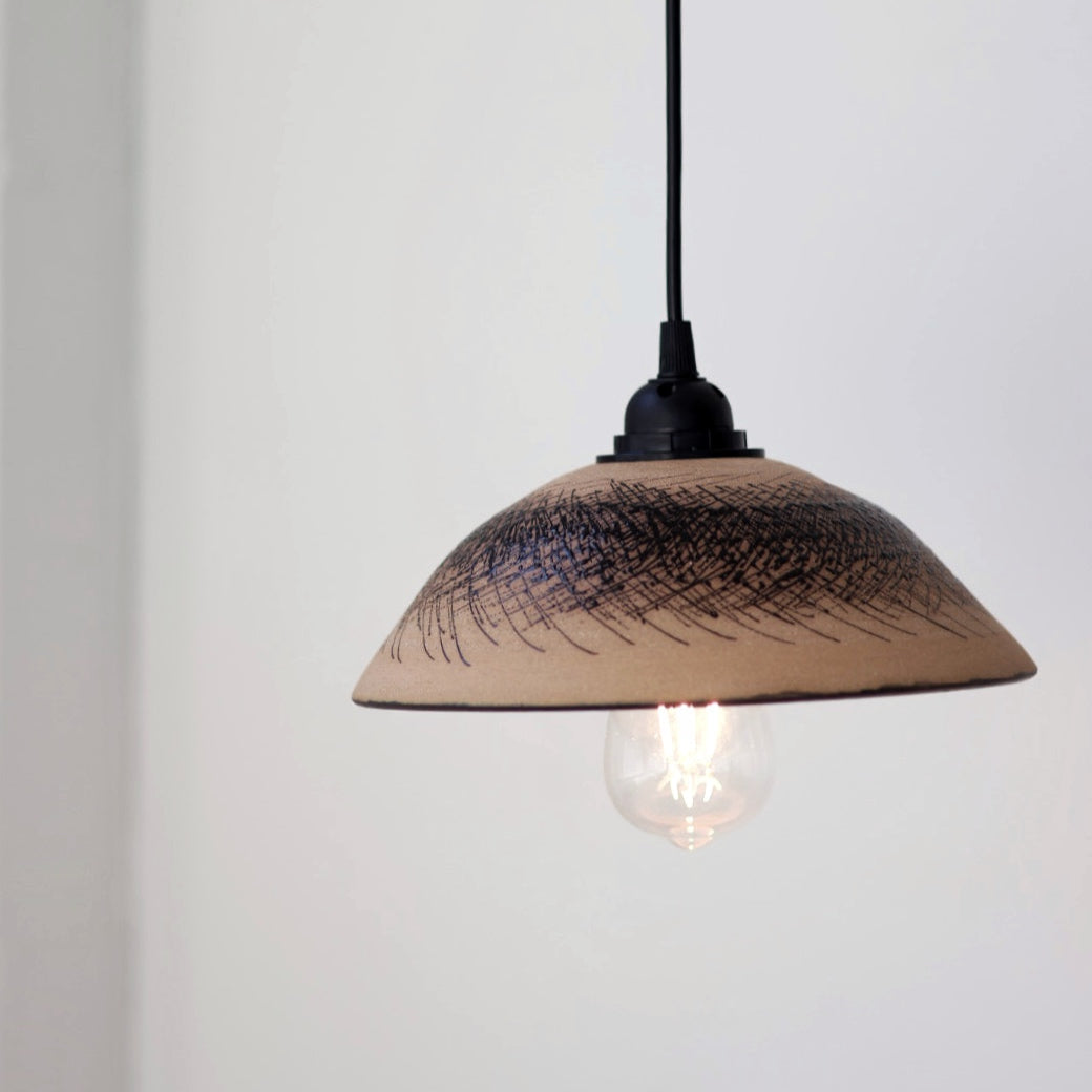Handmade Ceramic Illuminated Pendant Light #0110