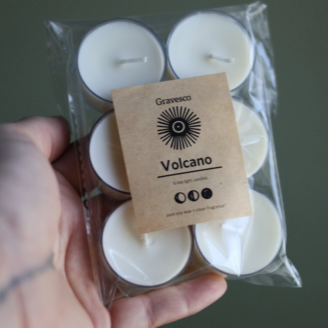 Tea Light Candle - Set of 6 Pure Soy Wax