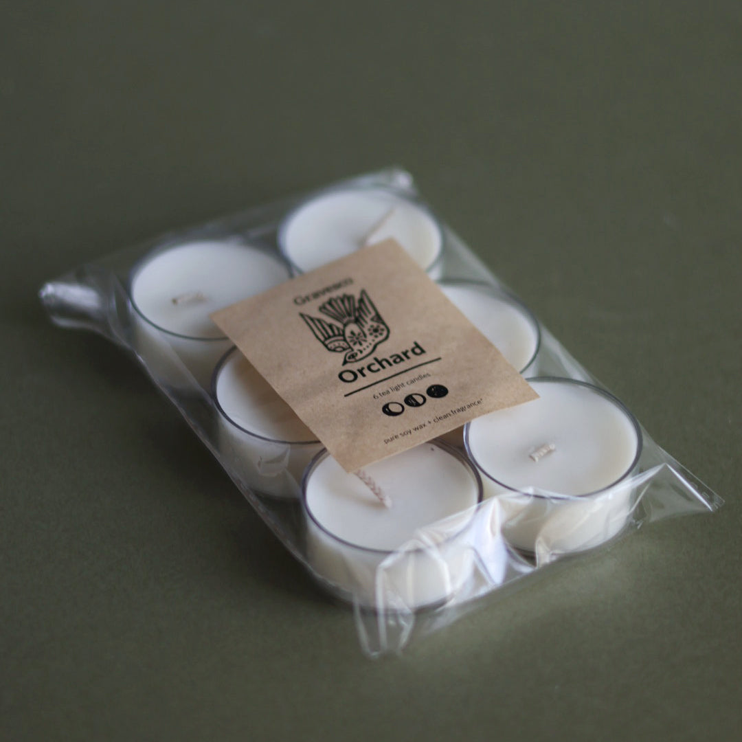 Tea Light Candle - Set of 6 Pure Soy Wax