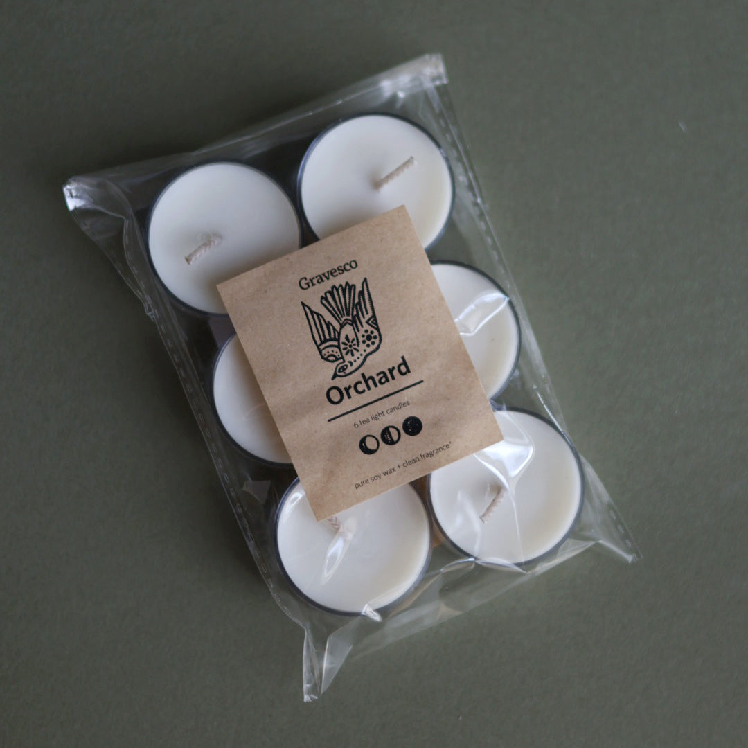 Tea Light Candle - Set of 6 Pure Soy Wax