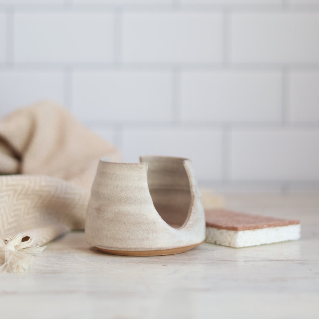 Sponge Holder in White, Black or Cream