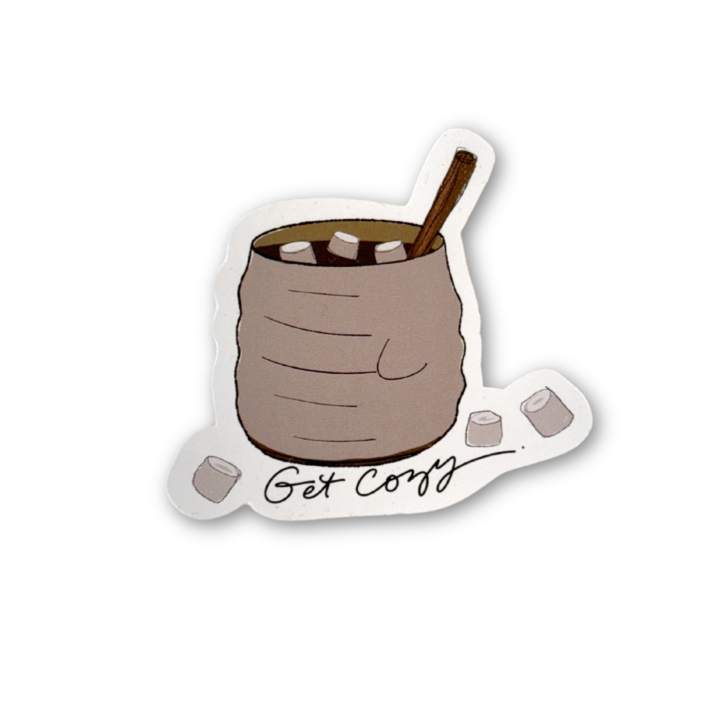 Get Cozy 3 inch sticker