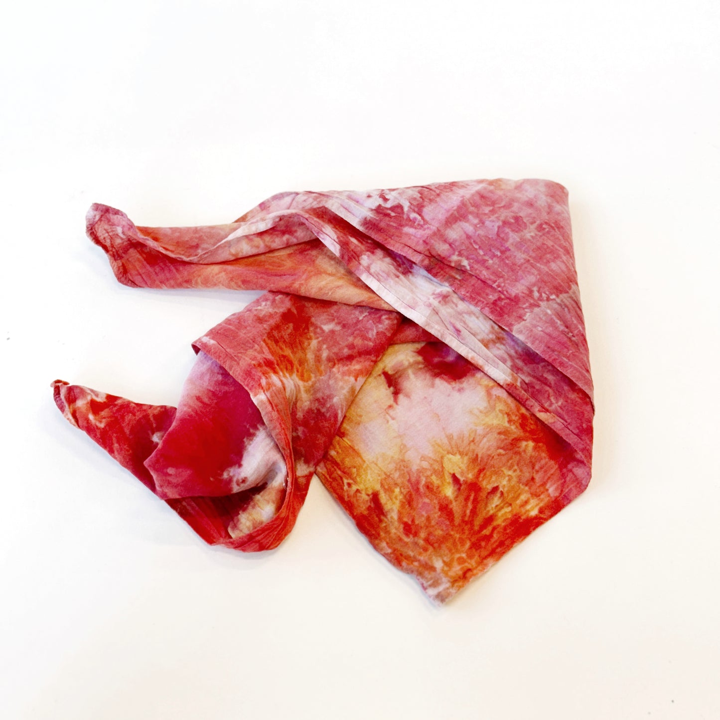 Ice Dyed Bandana in Pomegranate