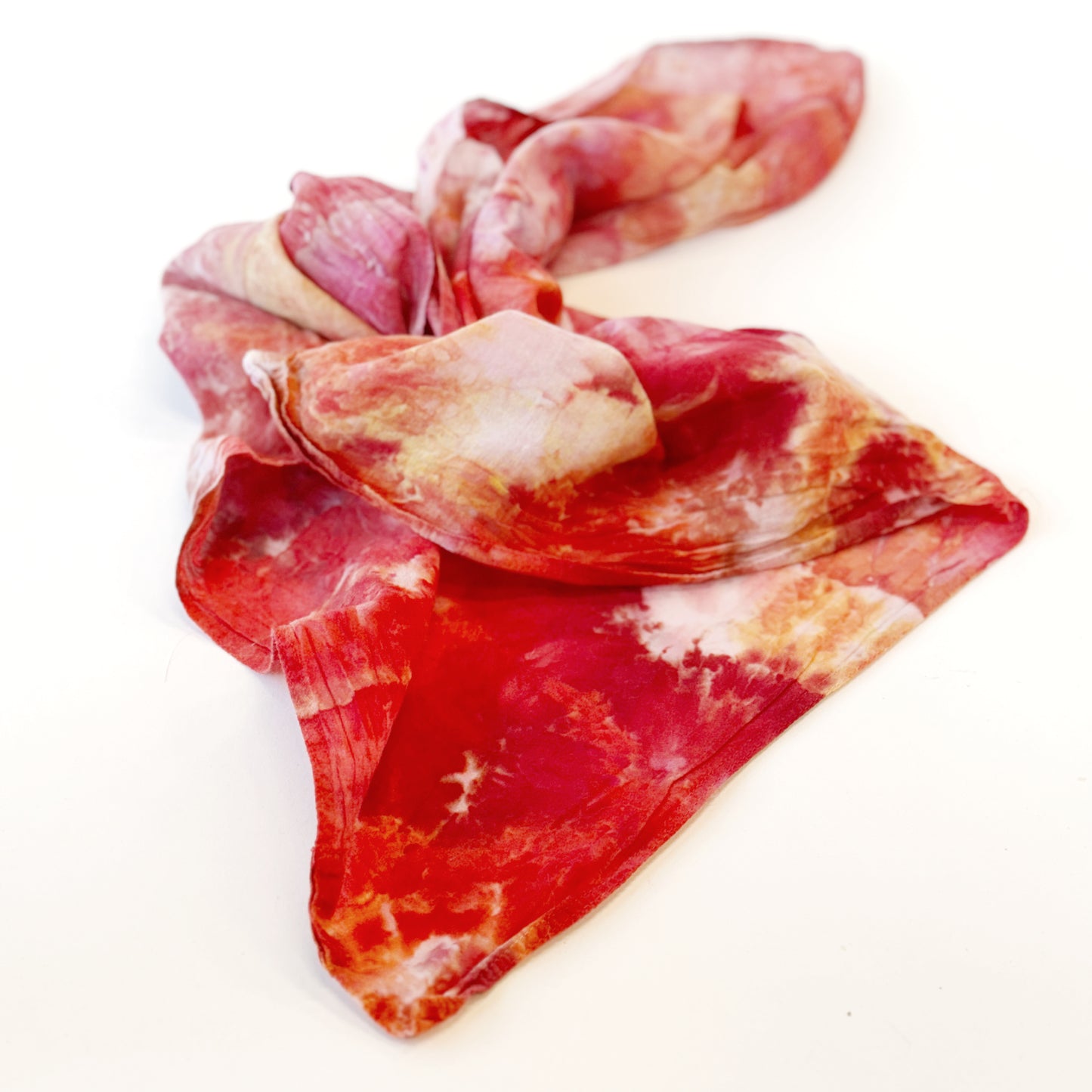 Ice Dyed Bandana in Pomegranate