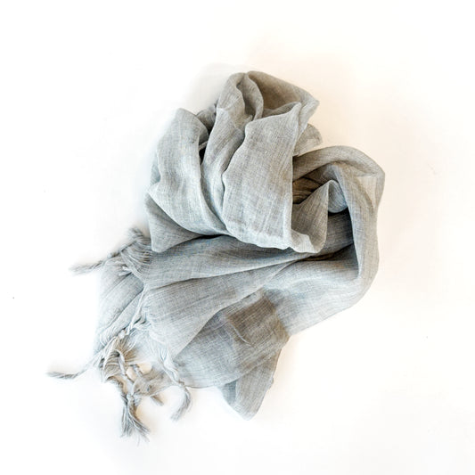Cotton Scarf in Light Gray