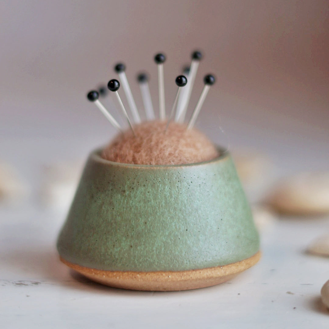 Minimalist Mini Pin Cushion in Sage Green