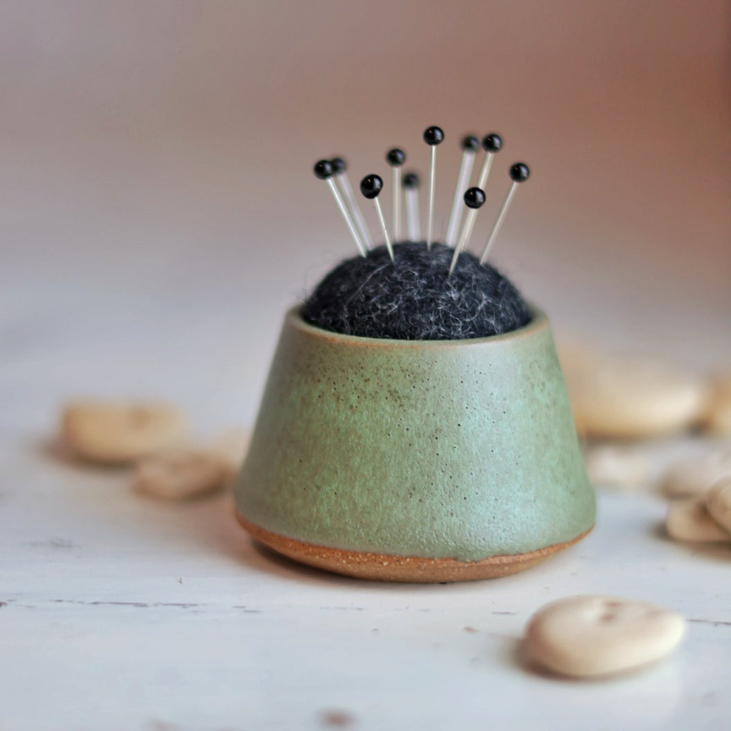 Minimalist Mini Pin Cushion in Sage Green