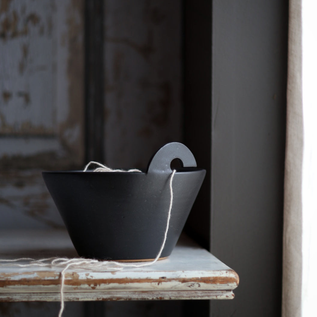 Modern Yarn Bowl in Black
