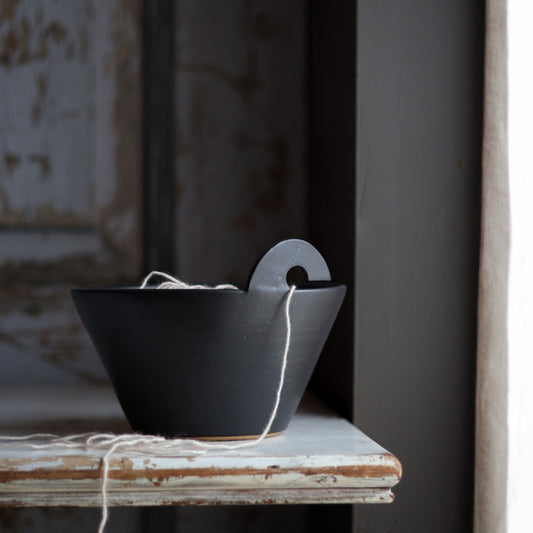 Modern Yarn Bowl in Black