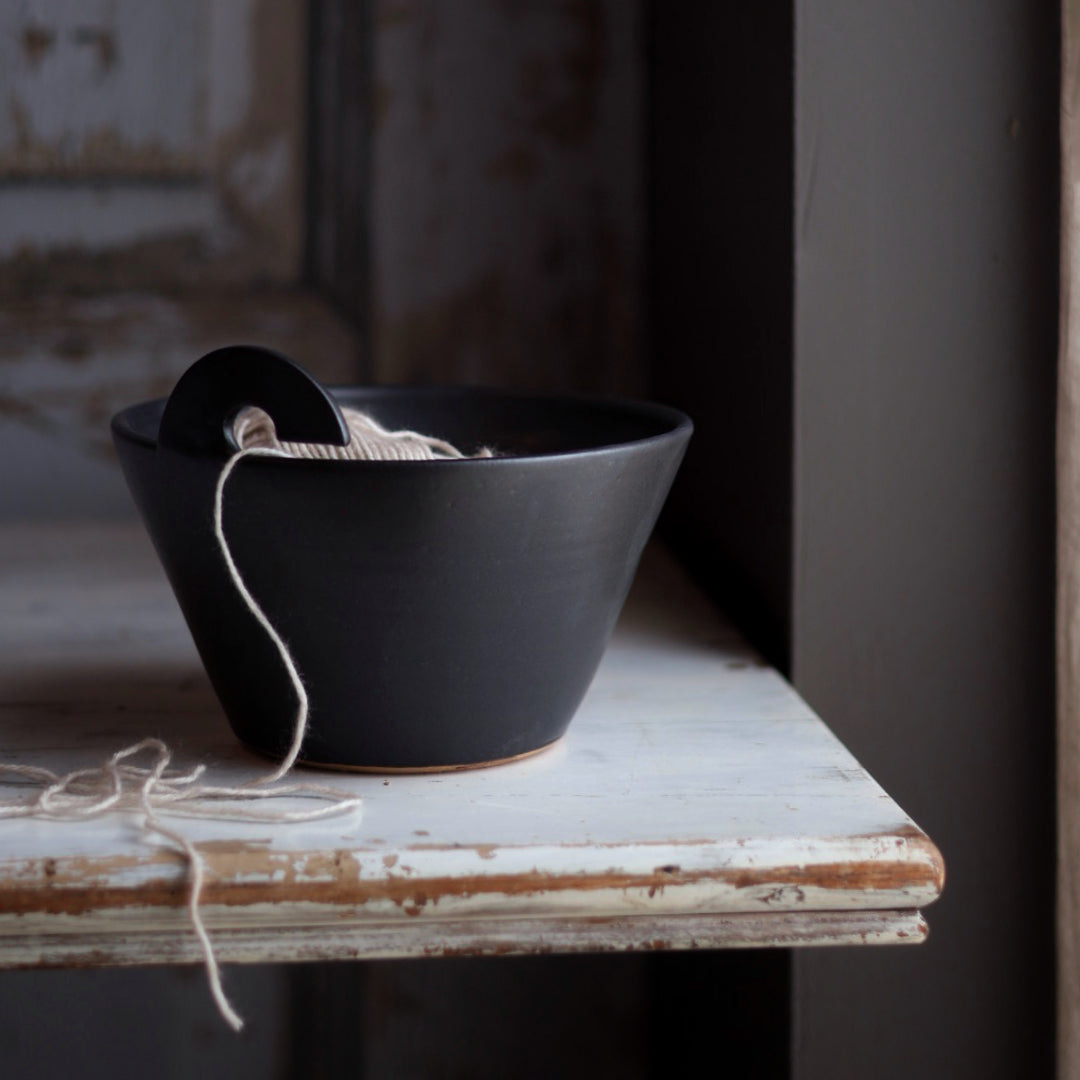 Modern Yarn Bowl in Black