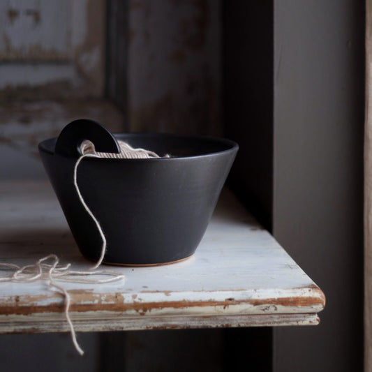 Modern Yarn Bowl in Black
