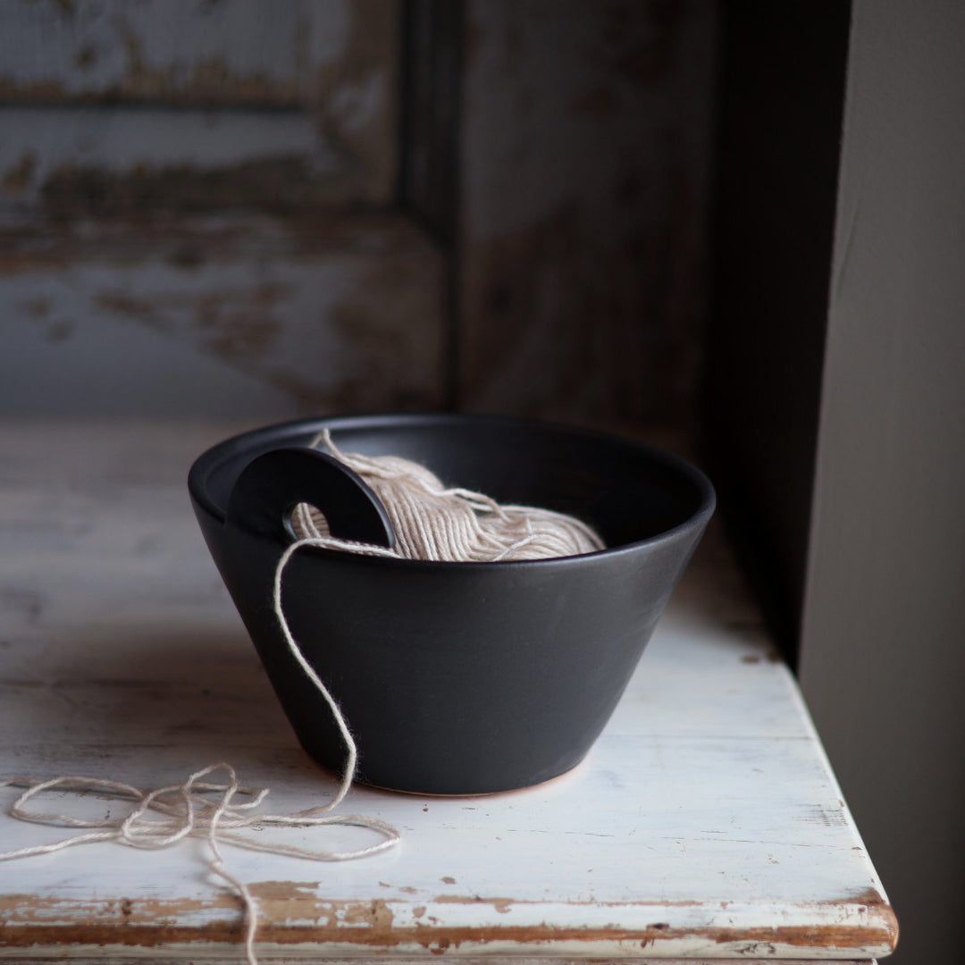 Modern Yarn Bowl in Black