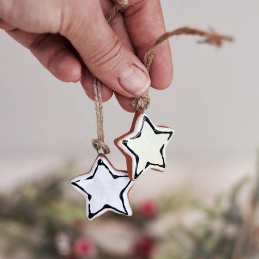 Handpainted Majolica Star Ornament