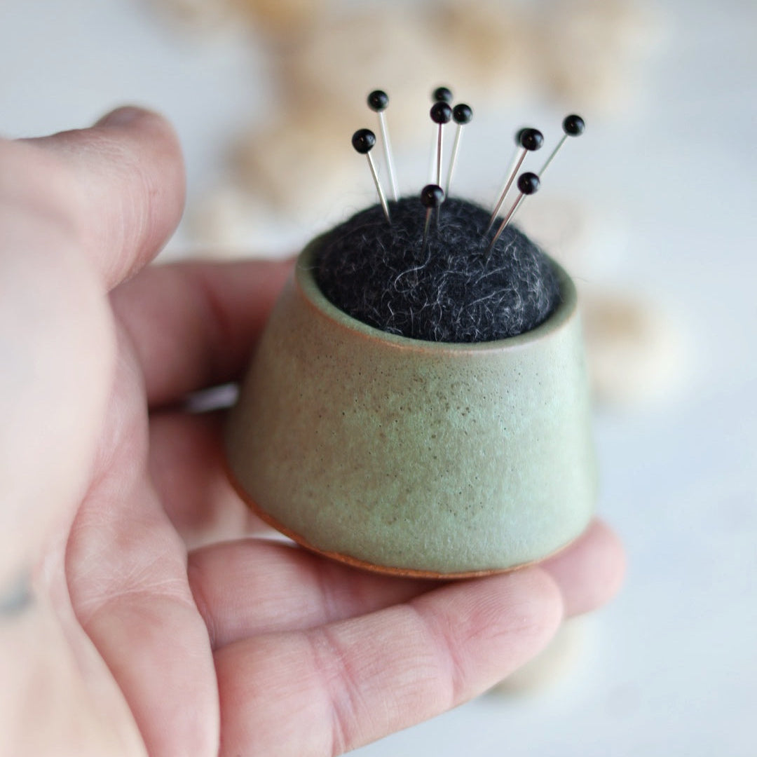 Minimalist Mini Pin Cushion in Sage Green