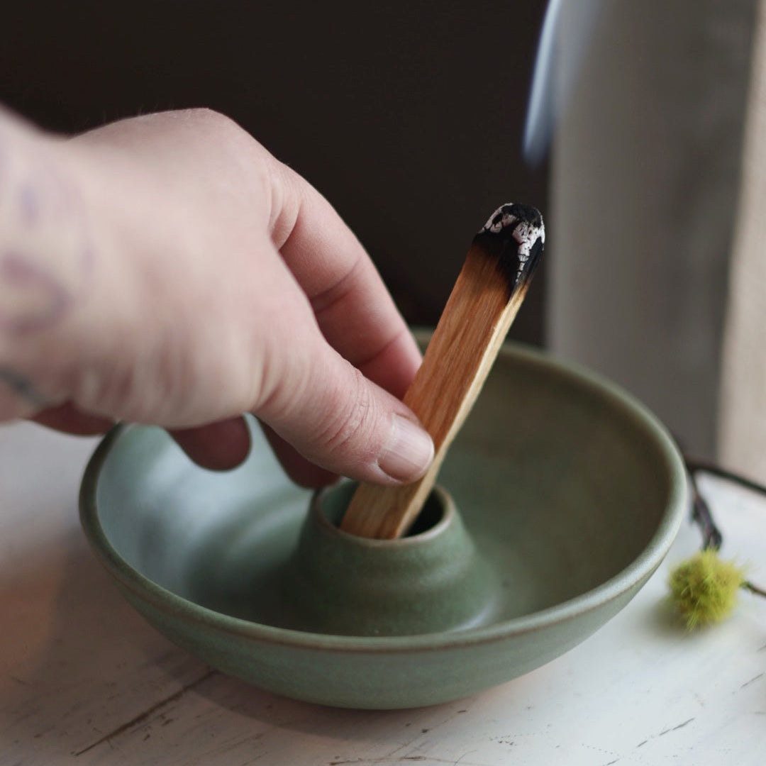 Palo Santo Burning Dish in Sage Green | Limited Edition