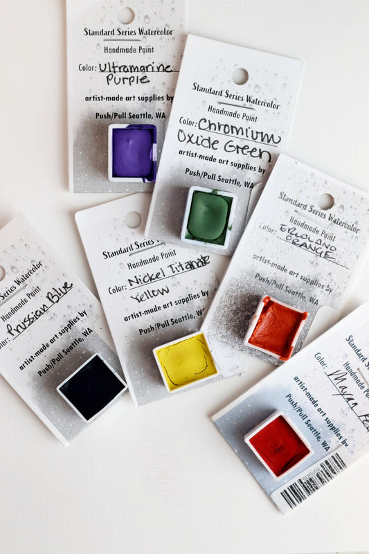 Standard Series Watercolor Half Pan in 6 Color Options