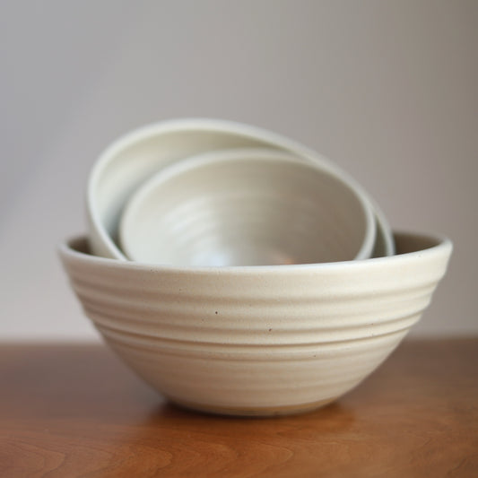Nested Set of Bowls in Cream