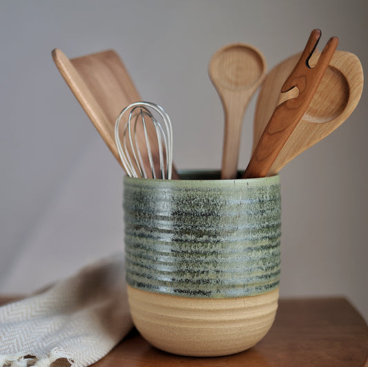 Utility Crock in Moss Green - Large
