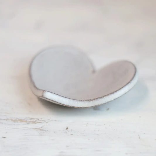 Handmade Heart-Shaped Trinket Dish in Cream