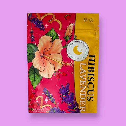 Hibiscus Lavender Herbal Tea - Premium Loose Leaf Decaf