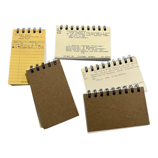 Upcycled Library Themed Mini Bullet Journals